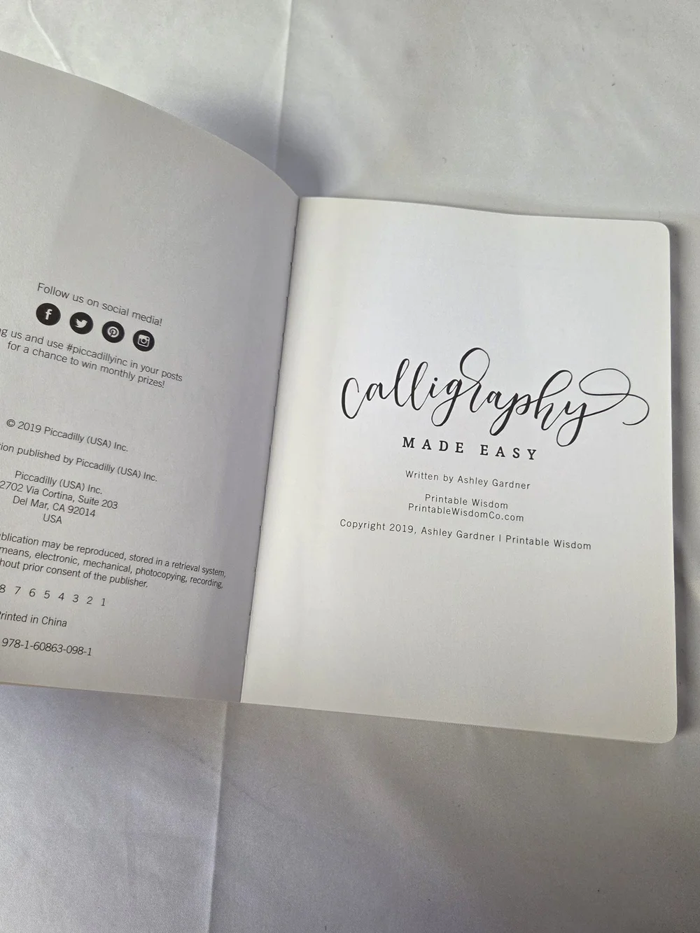 New Piccadilly * Calligraphy Made‎ Easy * Softcover Workbook Ashley Gardner